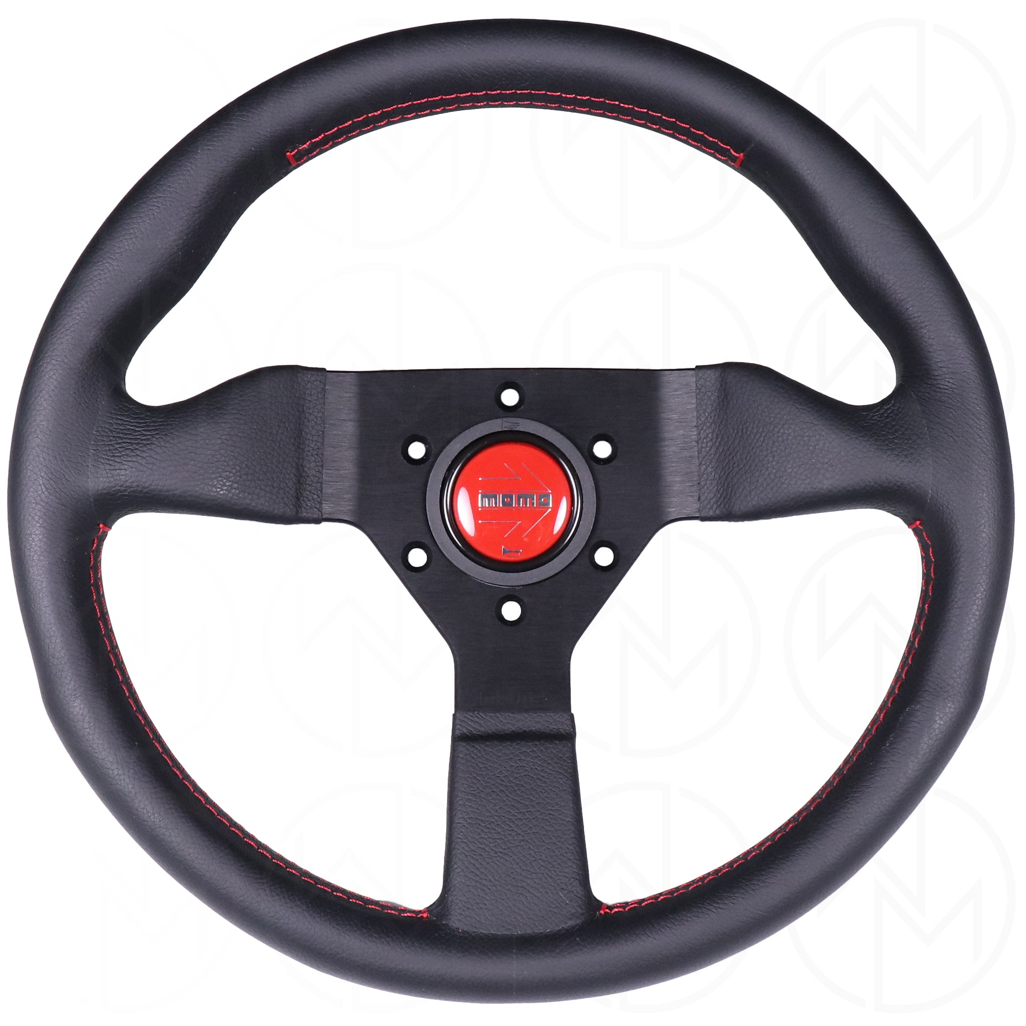 Momo Monte Carlo Steering Wheel - 350mm Leather w/Red Stitch - Wheel Mod –  WheelMod