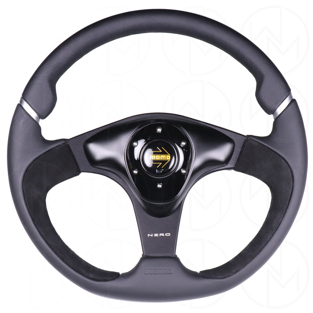 Momo Nero Steering Wheel - 350mm Leather Combo