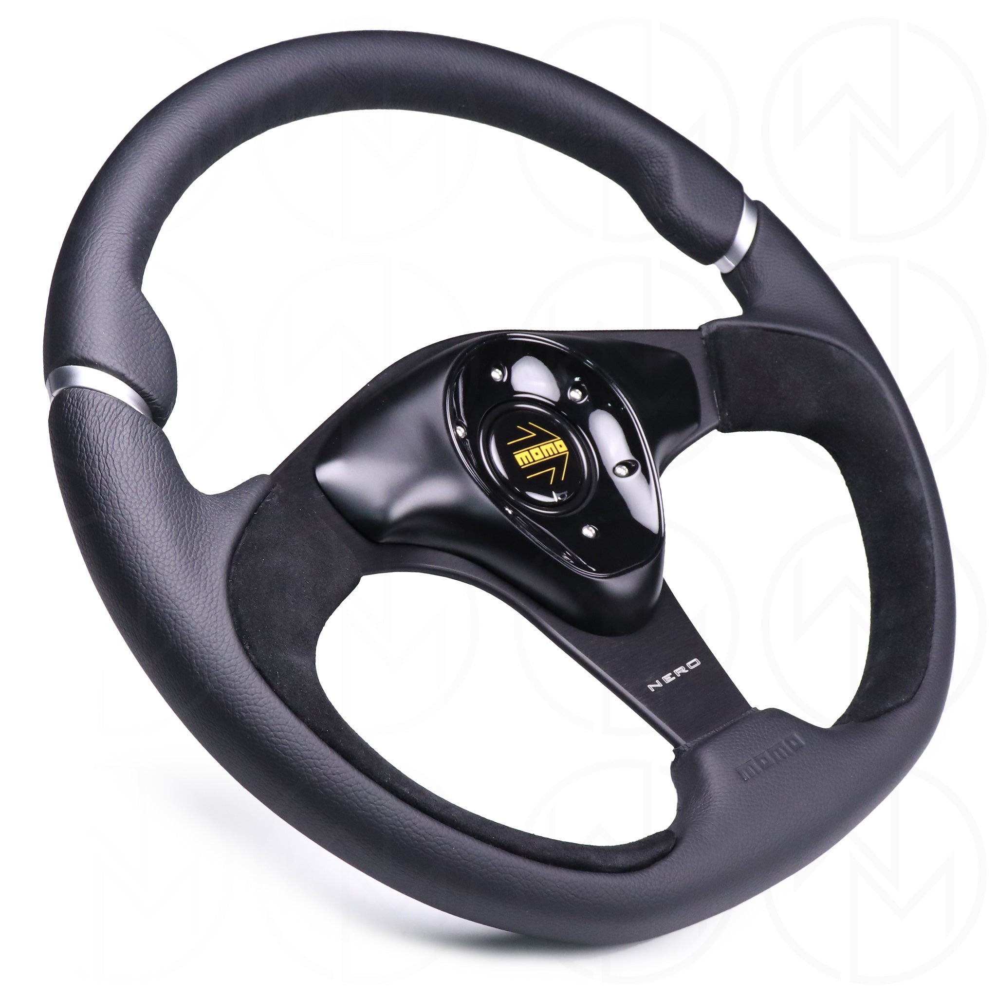 Momo Nero Steering Wheel - 350mm Leather Combo