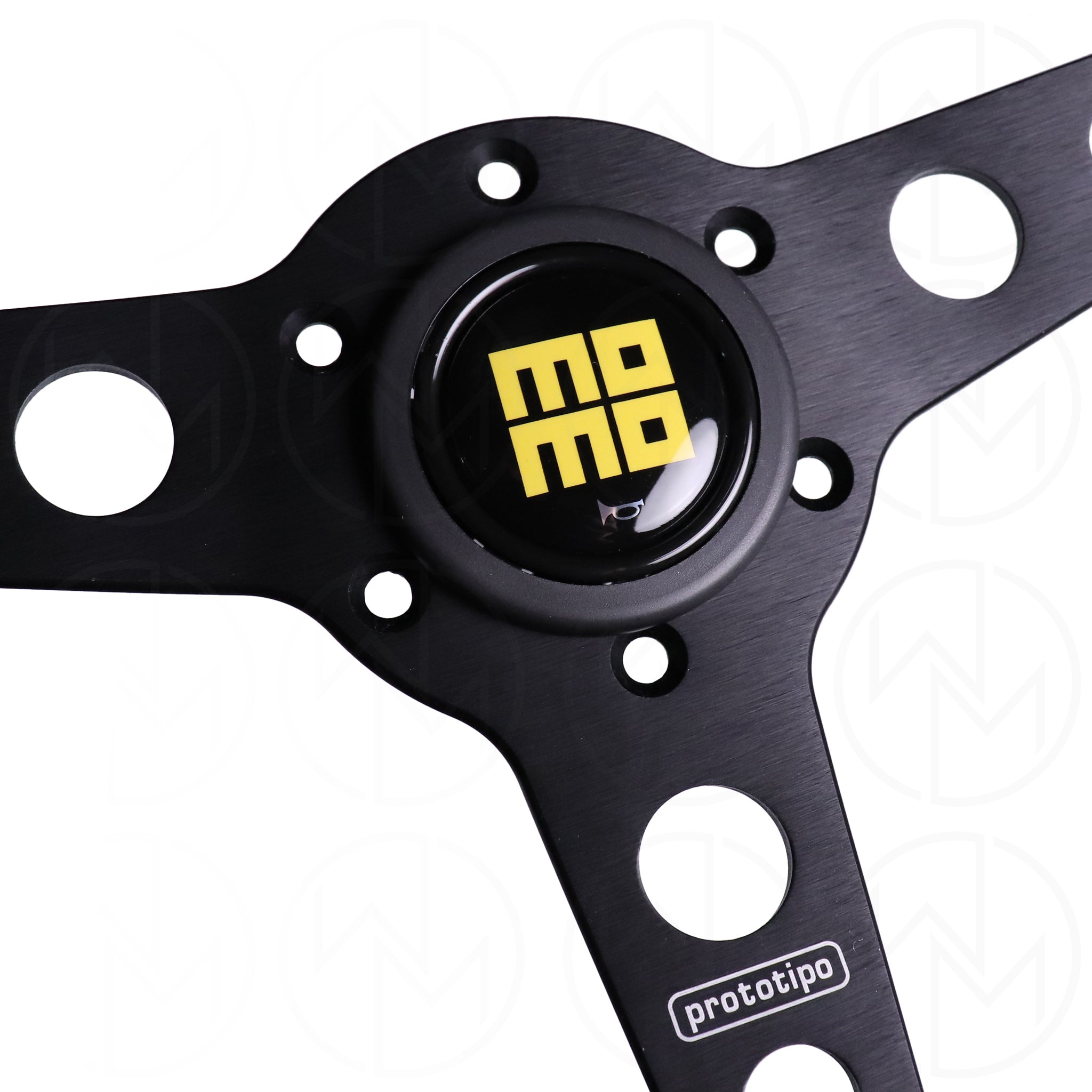 Momo Prototipo Heritage Line Steering Wheel - 350mm Leather w/Black Spokes