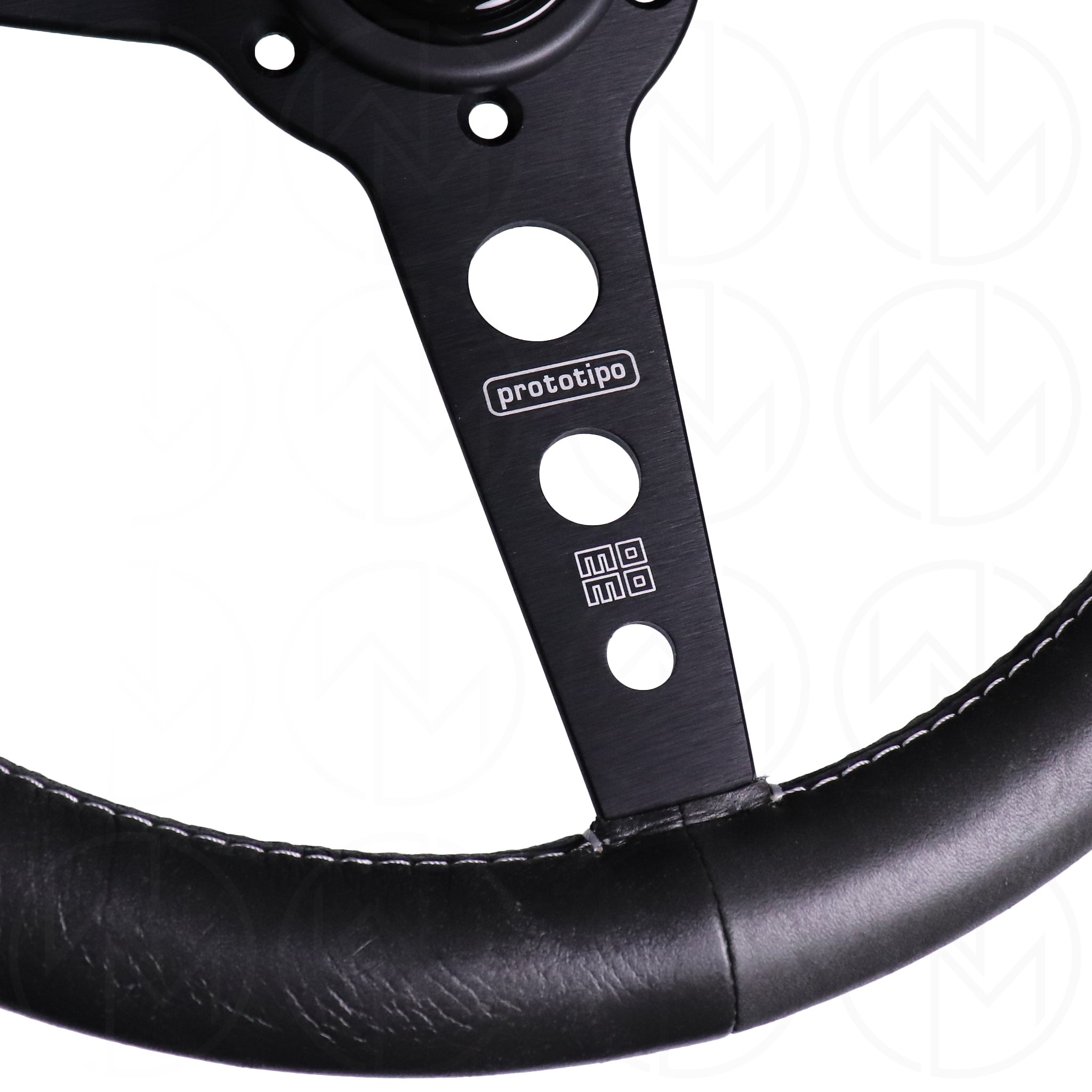 Momo Prototipo Heritage Line Steering Wheel - 350mm Leather w/Black Spokes