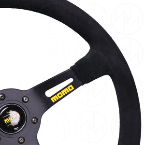 Momo Mod. 08 Steering Wheel - 350mm Suede w/Yellow Center Stripe