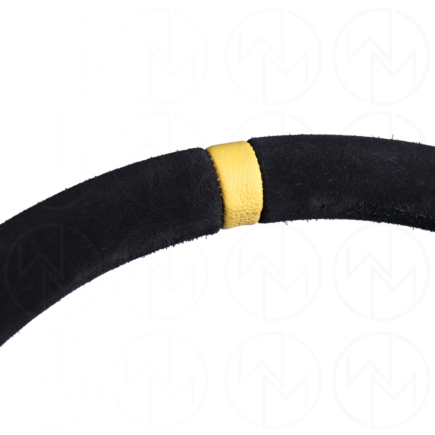 Momo Mod. 08 Steering Wheel - 350mm Suede w/Yellow Center Stripe