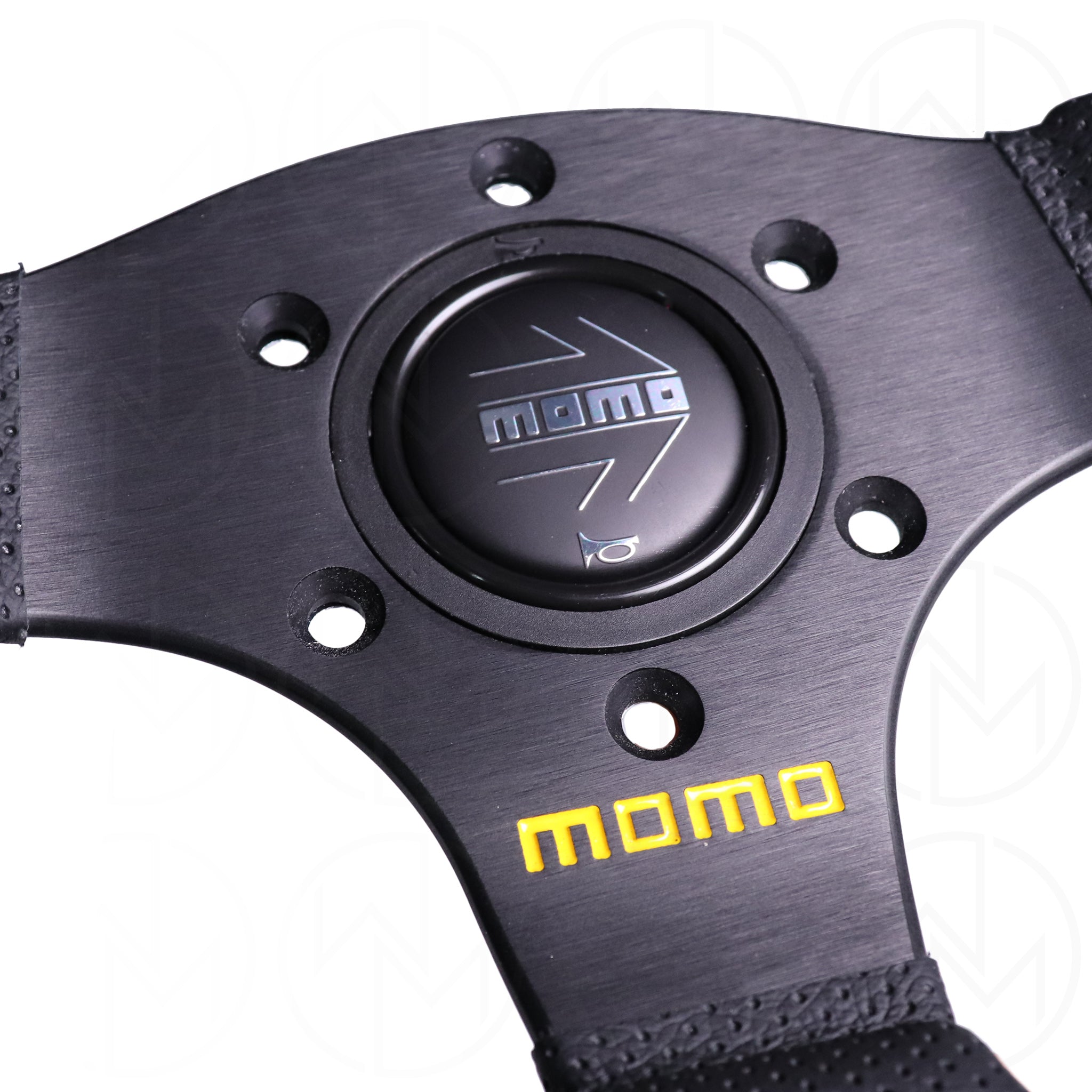 Momo Team Steering Wheel - 280mm Leather Combo w/Black Stitch