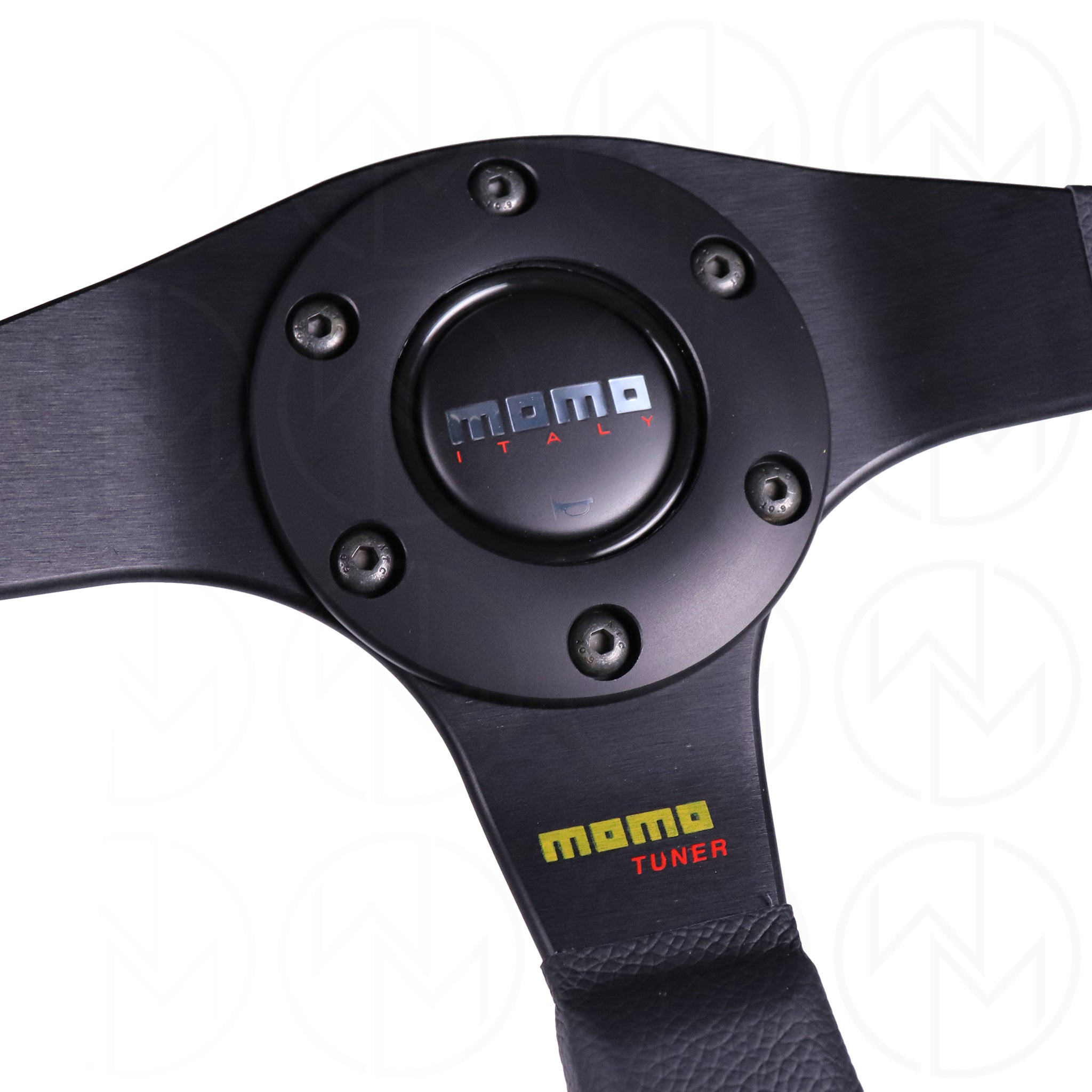 Momo Tuner Steering Wheel - 350mm Leather w/Red Stitch