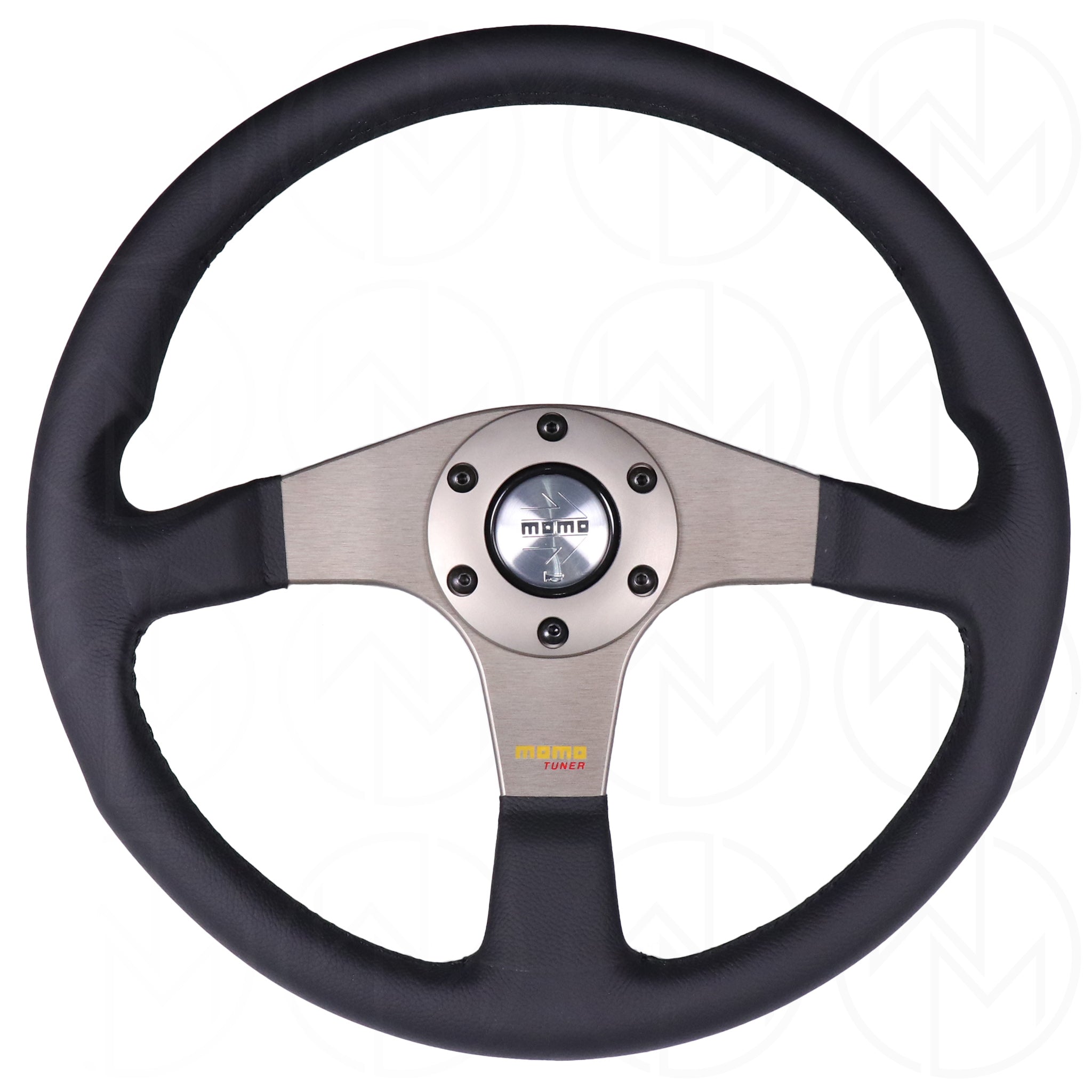 Momo Tuner Steering Wheel - 350mm Leather w/Anthracite Spokes 