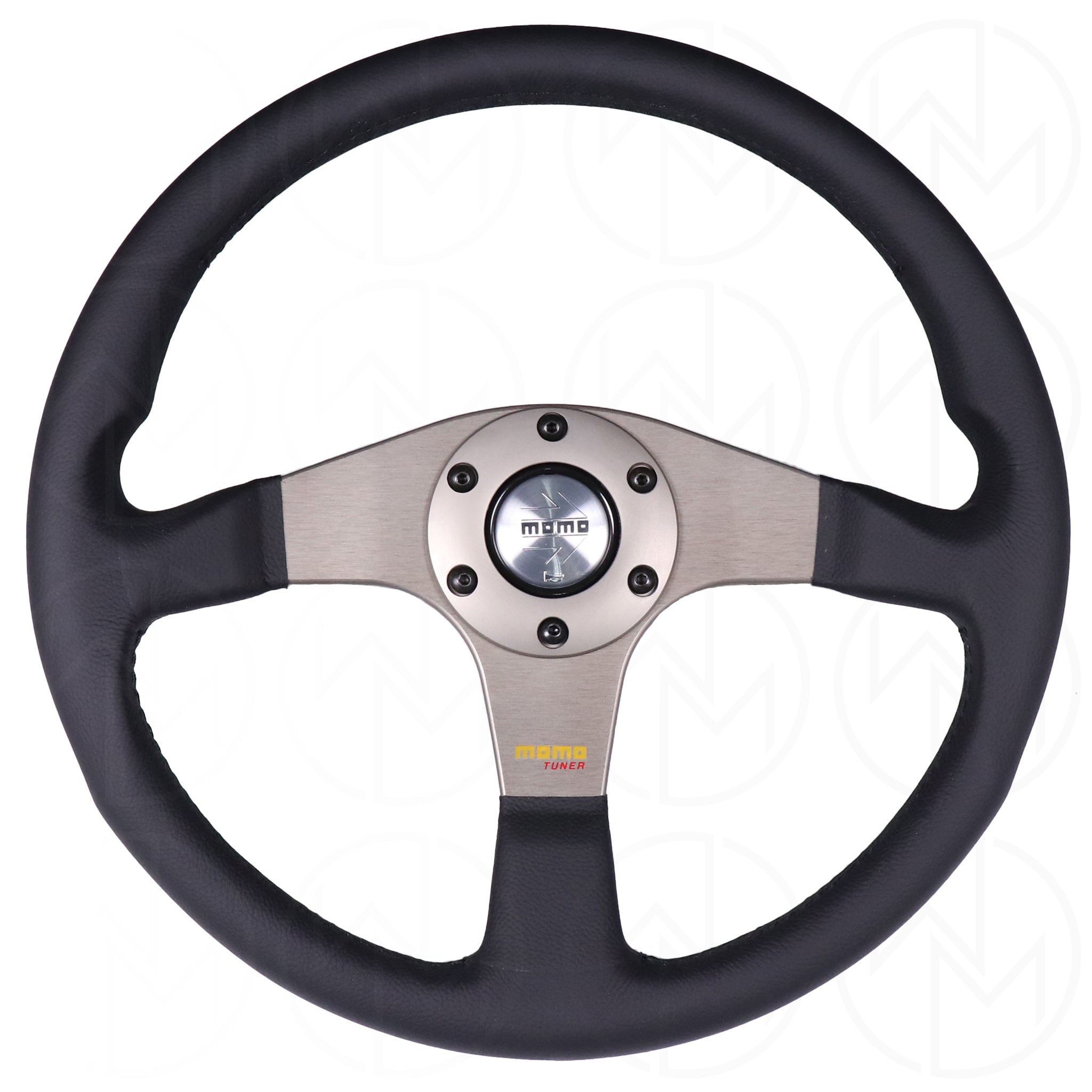 Momo Tuner Steering Wheel - 350mm Leather w/Anthracite Spokes