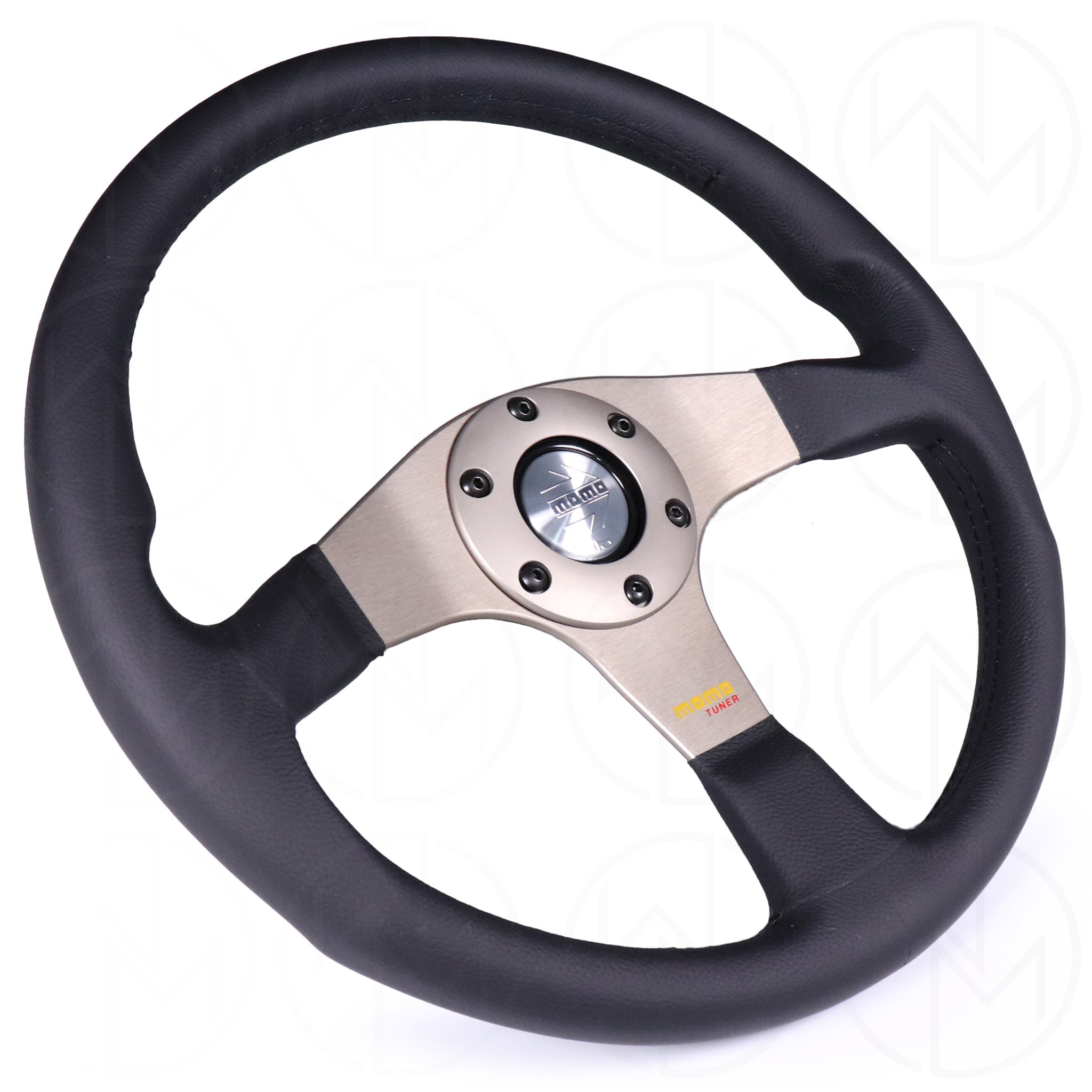 Momo Tuner Steering Wheel - 350mm Leather w/Anthracite Spokes