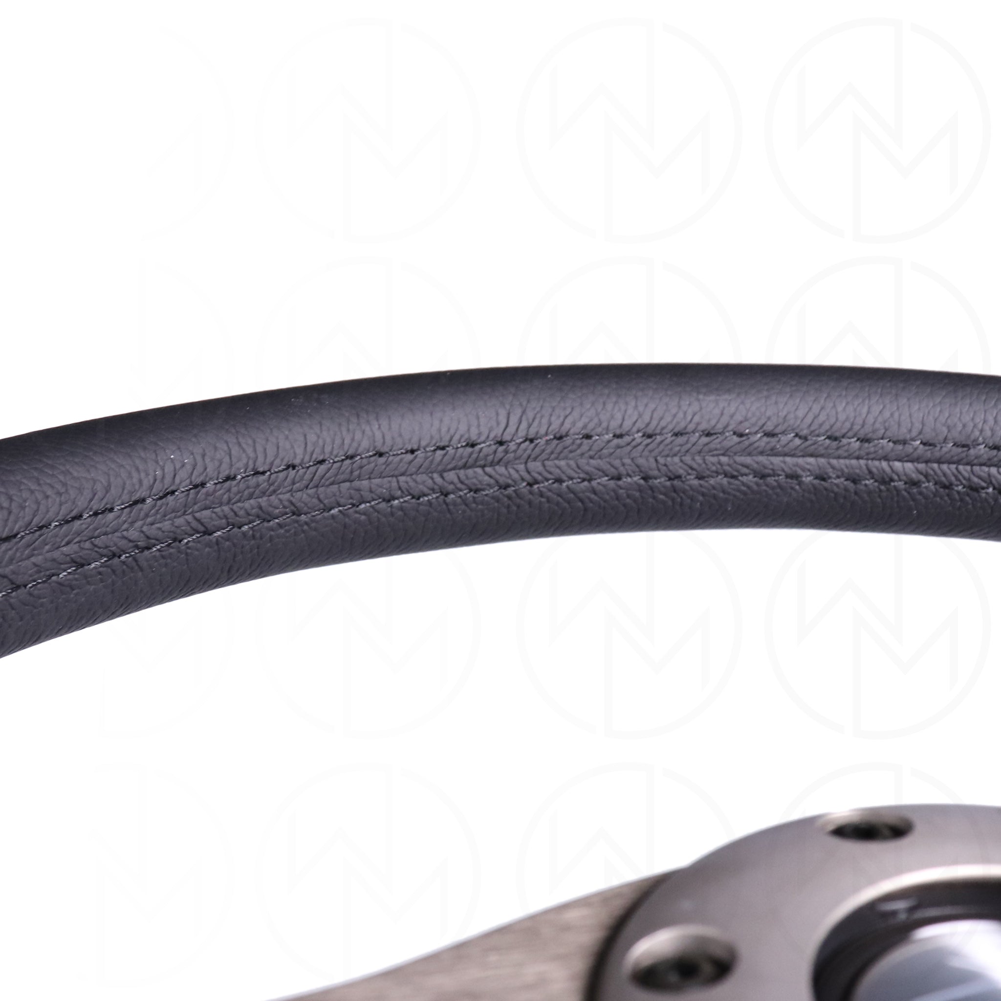 Momo Tuner Steering Wheel - 350mm Leather w/Anthracite Spokes & Black Stitch