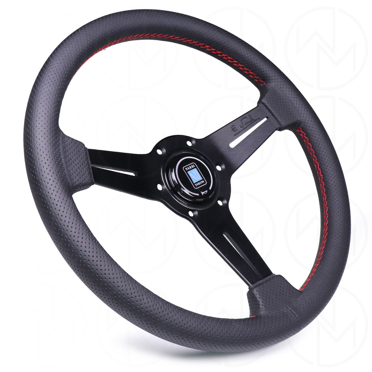 Nardi Classic Steering Wheel - 330mm Perforated Leather w/Red Stitch