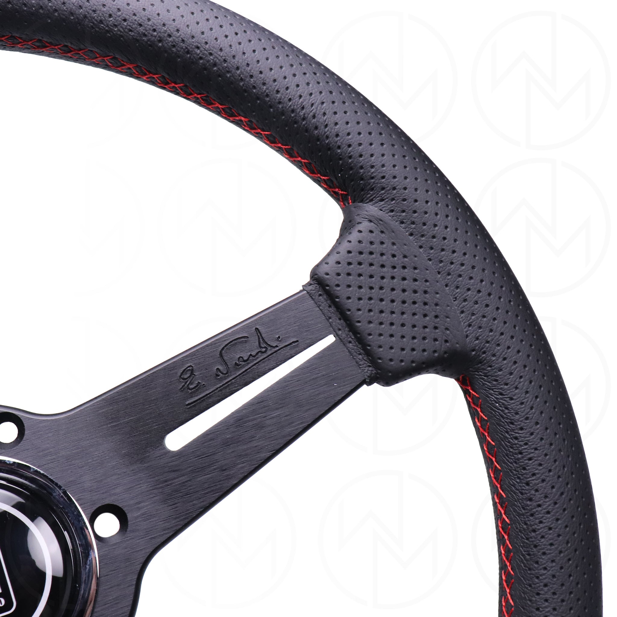 Nardi Classic Steering Wheel - 330mm Perforated Leather w/Red Stitch