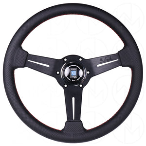 Nardi Classic Steering Wheel - 360mm Perforated Leather w/Red Stitch