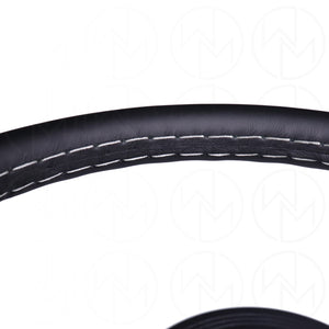 Nardi Classic Steering Wheel - 390mm Leather w/Black Spoke & Ring and Grey Stitch