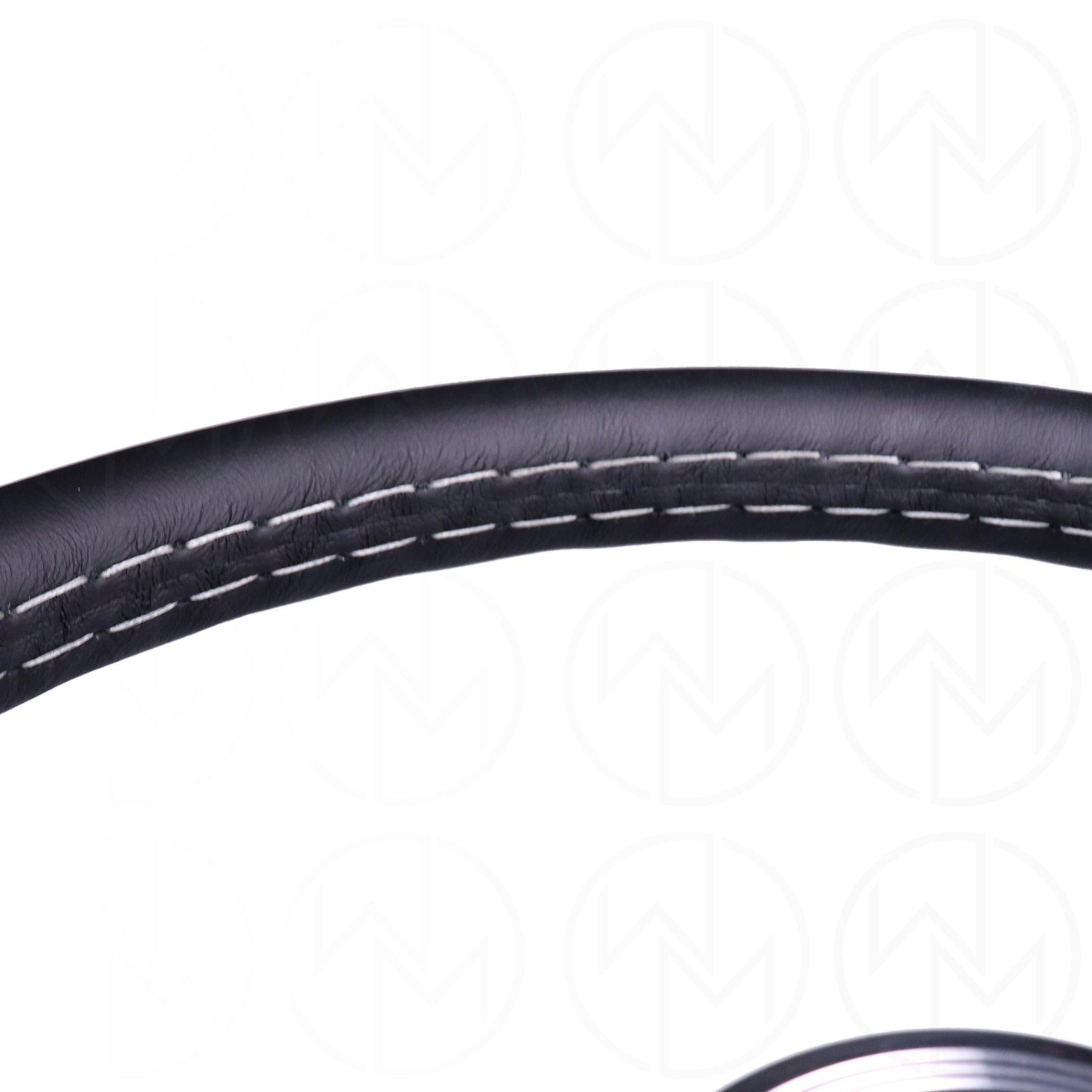 Nardi Classic Steering Wheel - 360mm Leather w/Polished Spokes & Ring and Grey Stitch