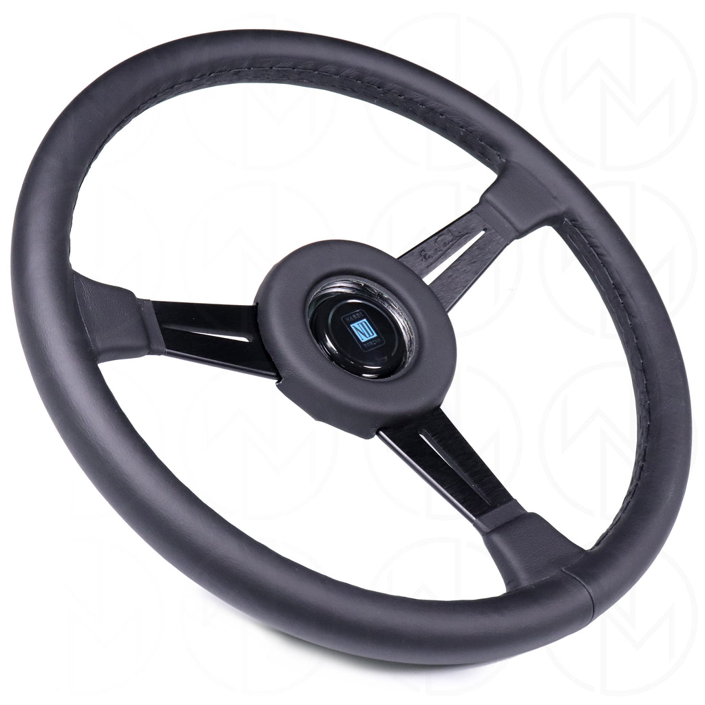 Nardi Classic Steering Wheel - 365mm Leather w/Black Spoke & Leather Ring and Black Stitch