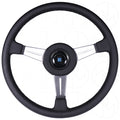 Nardi Classic Steering Wheel - 365mm Leather w/Satin Spoke & Leather Ring and Black Stitch