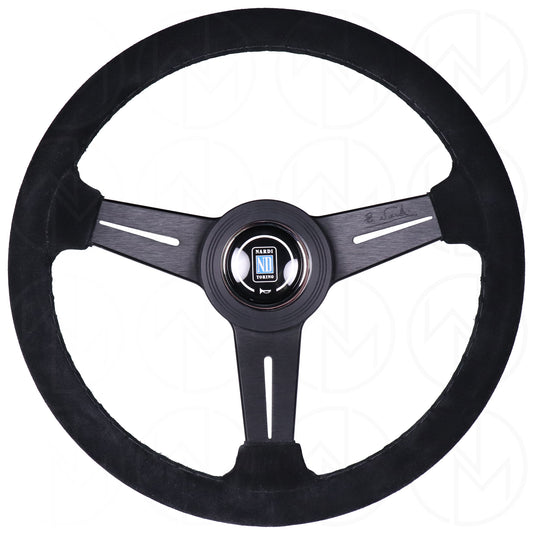 Nardi Classic Steering Wheel - 360mm Suede w/Black Spoke & Ring and Black Stitch