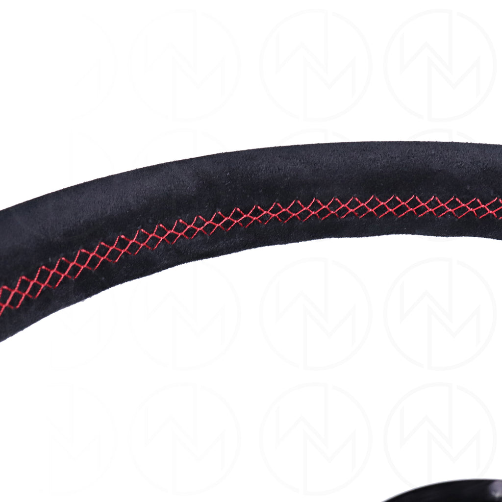 Nardi Sport Rally Deep Corn Steering Wheel - 350mm Suede w/Red Stitch