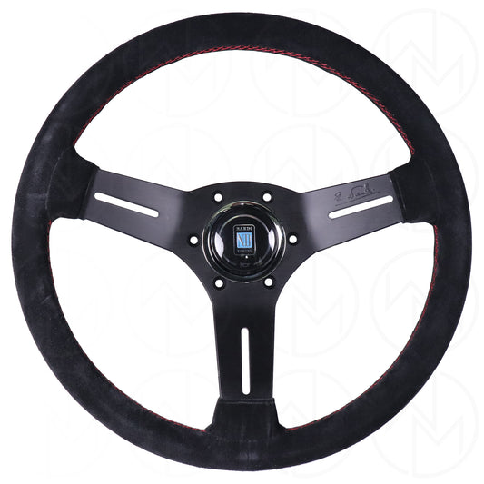 Nardi Competition Steering Wheel - 330mm Suede w/Red Stitch