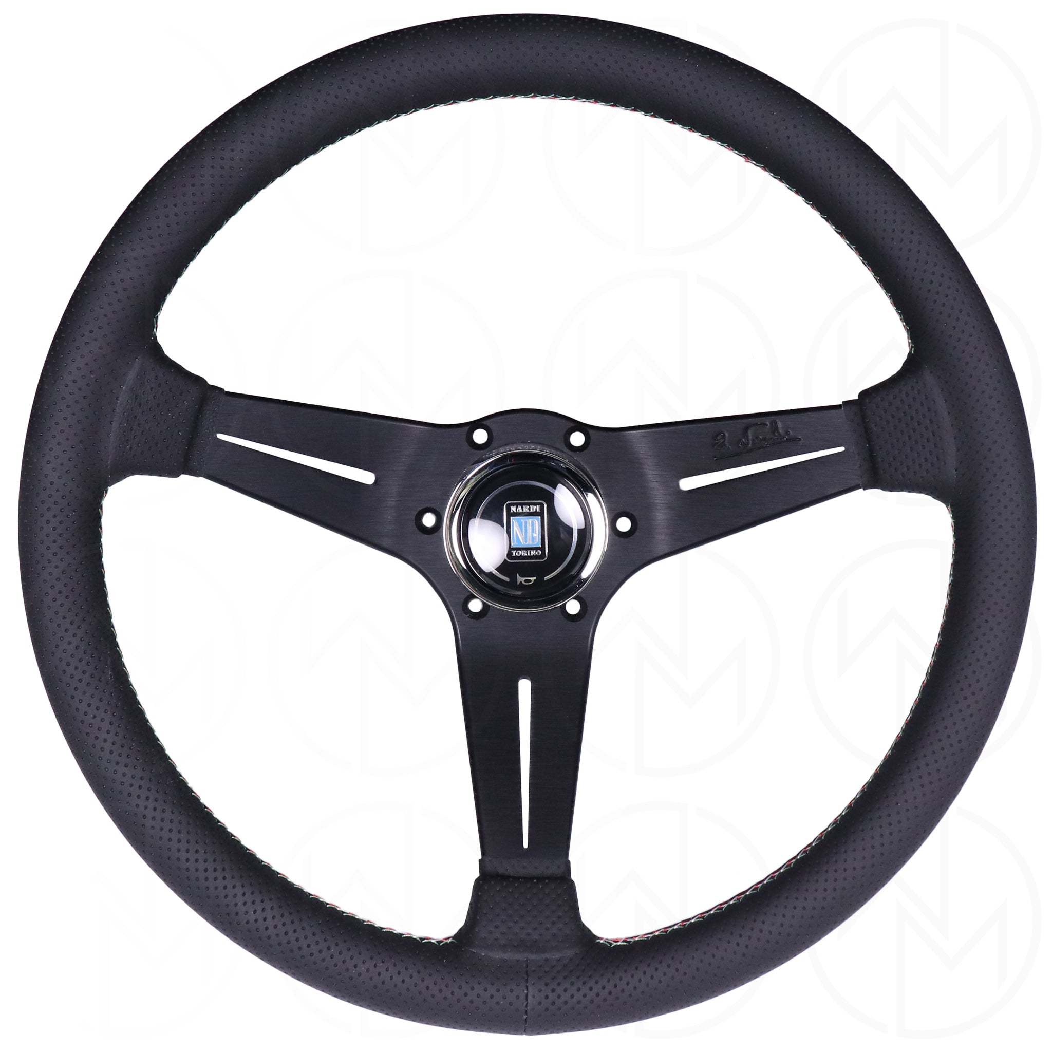 Nardi Sport Rally Deep Corn Italy Edition Steering Wheel - 350mm Perforated Leather & Combo Stitch