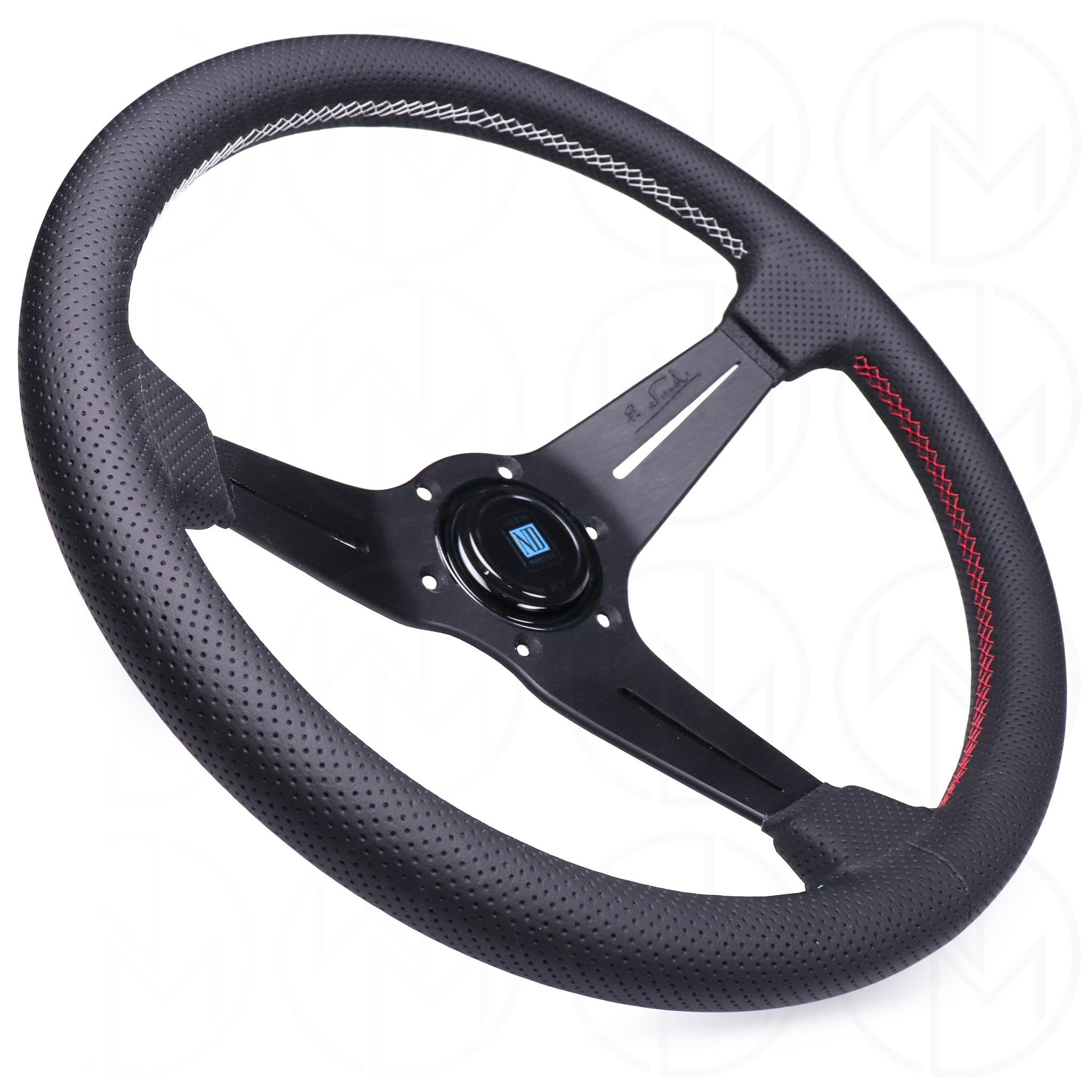 Nardi Sport Rally Deep Corn Sectors Steering Wheel - 350mm Perforated Leather and Colored Sectors