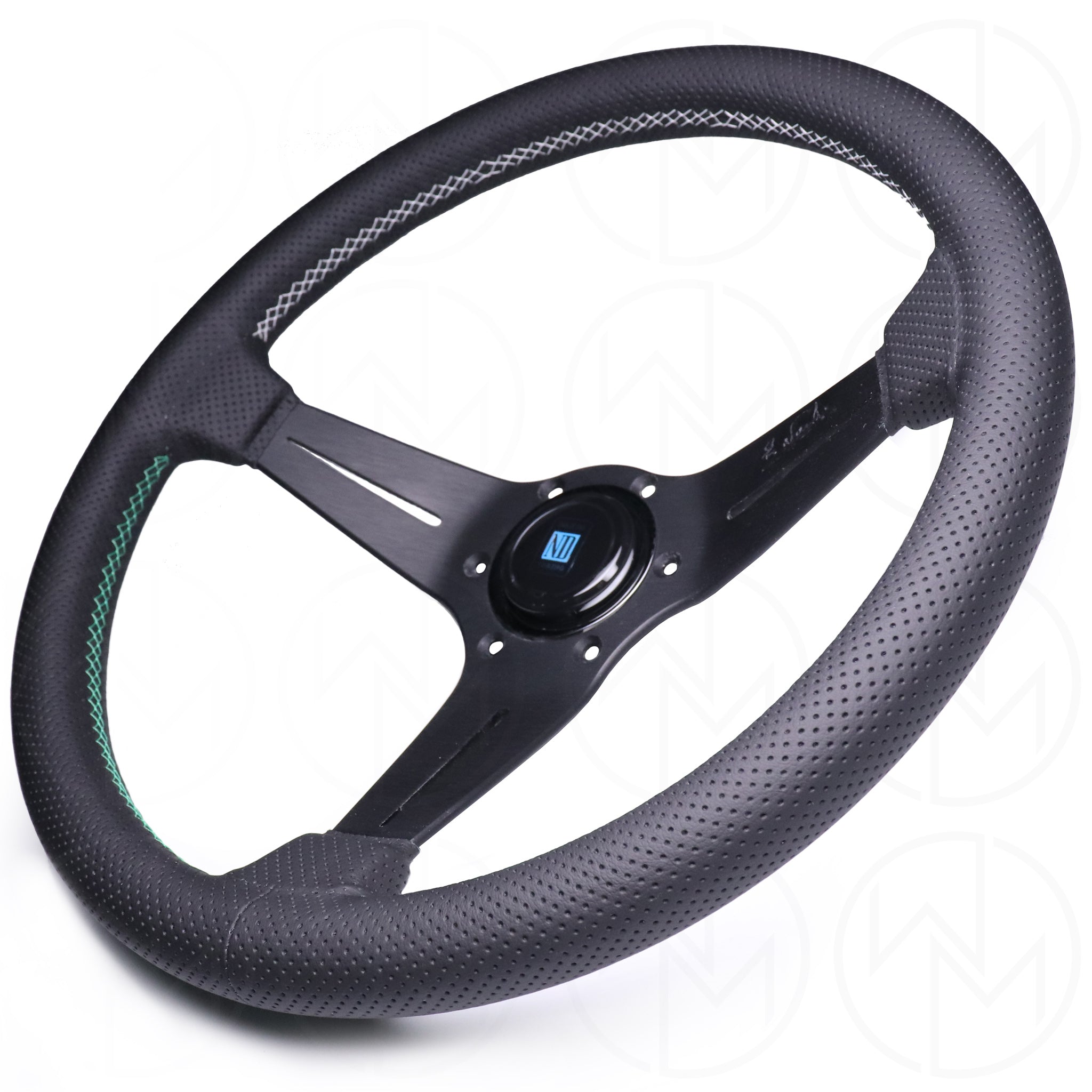 Nardi Sport Rally Deep Corn Sectors Steering Wheel - 350mm Perforated Leather and Colored Sectors