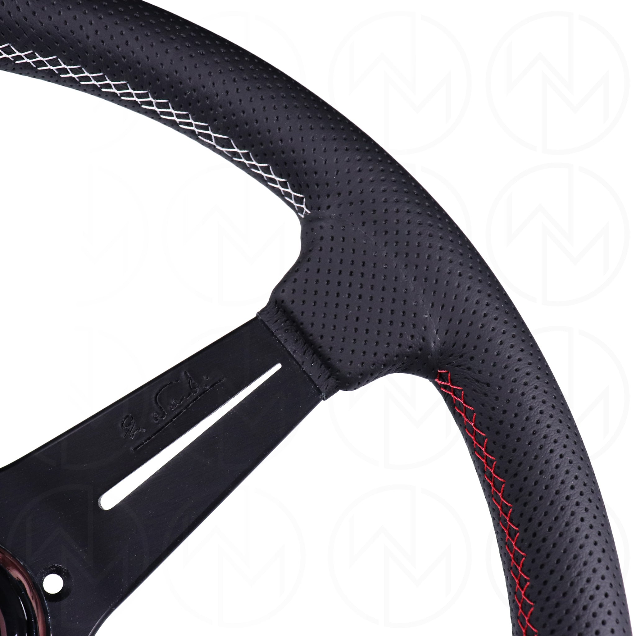 Nardi Sport Rally Deep Corn Sectors Steering Wheel - 350mm Perforated Leather and Colored Sectors