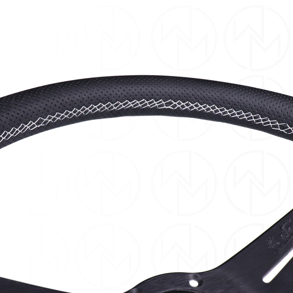 Nardi Sport Rally Deep Corn Sectors Steering Wheel - 350mm Perforated Leather and Colored Sectors