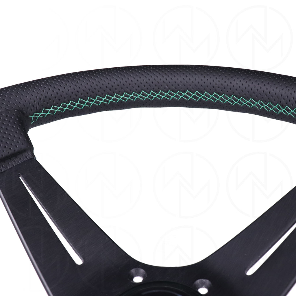 Nardi Sport Rally Deep Corn Sectors Steering Wheel - 350mm Perforated Leather and Colored Sectors