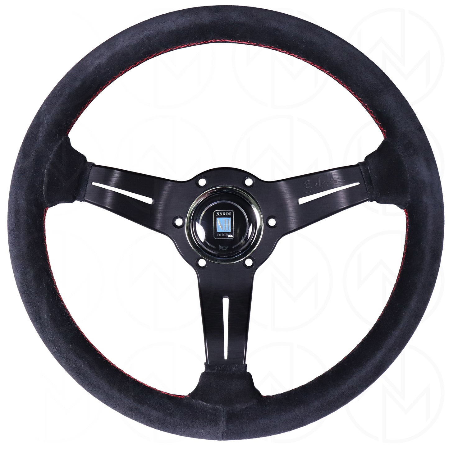 Nardi Sport Rally Deep Corn Steering Wheel - 330mm Suede w/Red Stitch