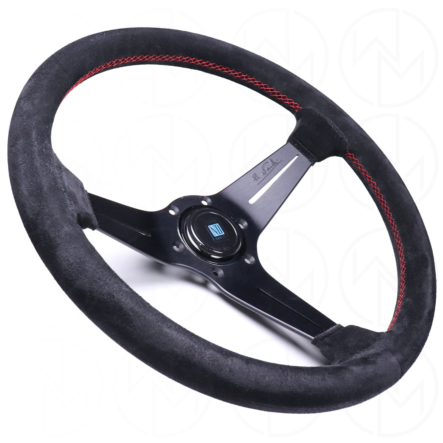 Nardi Sport Rally Deep Corn Steering Wheel - 350mm Suede w/Red Stitch