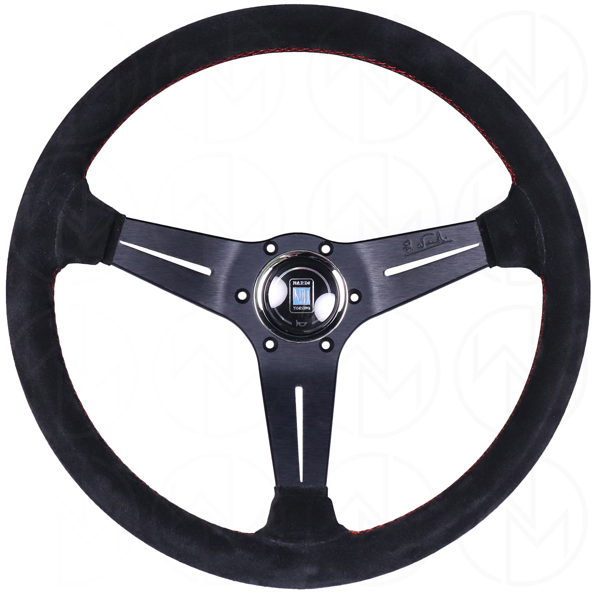 Nardi Sport Rally Deep Corn Steering Wheel - 350mm Suede w/Red Stitch