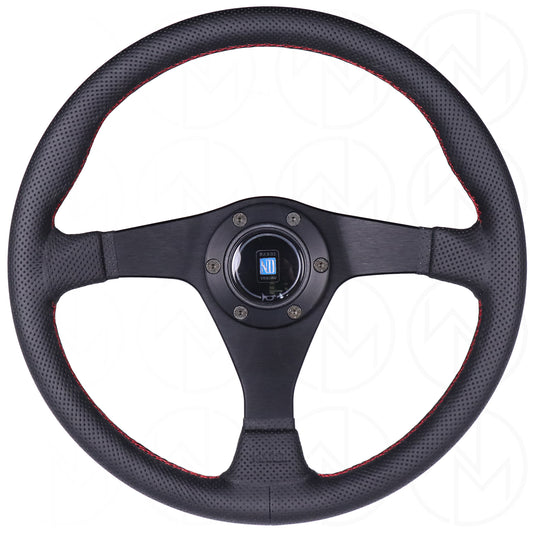 Nardi Gara Steering Wheel - 350mm Perforated Leather w/Red Stitch