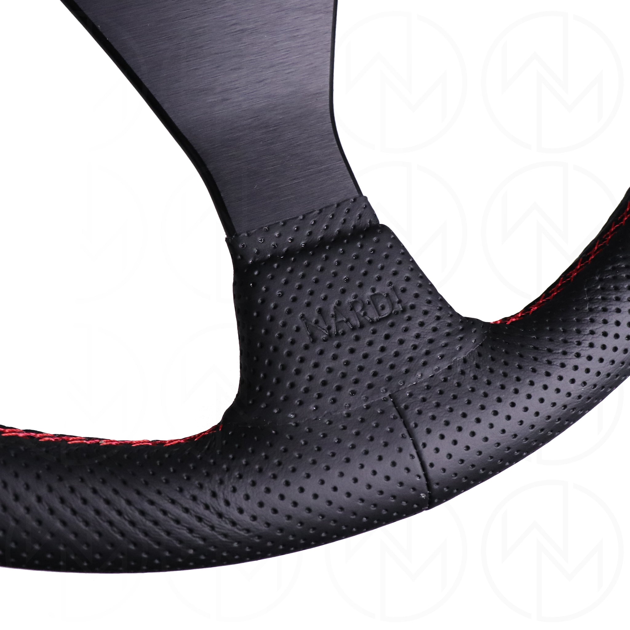 Nardi Gara Steering Wheel - 350mm Perforated Leather w/Red Stitch