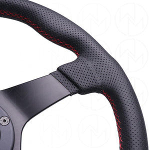 Nardi Gara Sport Steering Wheel - 350mm Perforated Leather w/Red Stitch