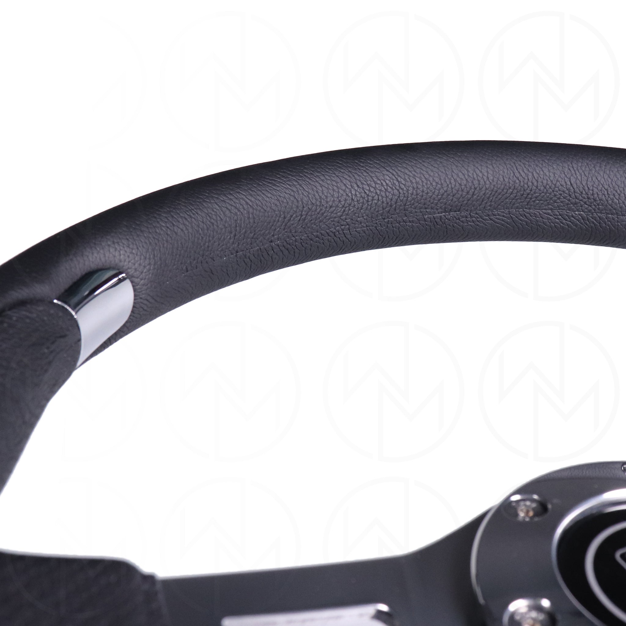 Nardi Kallista Metal Steering Wheel - 350mm Combo Leather w/Polished Spokes