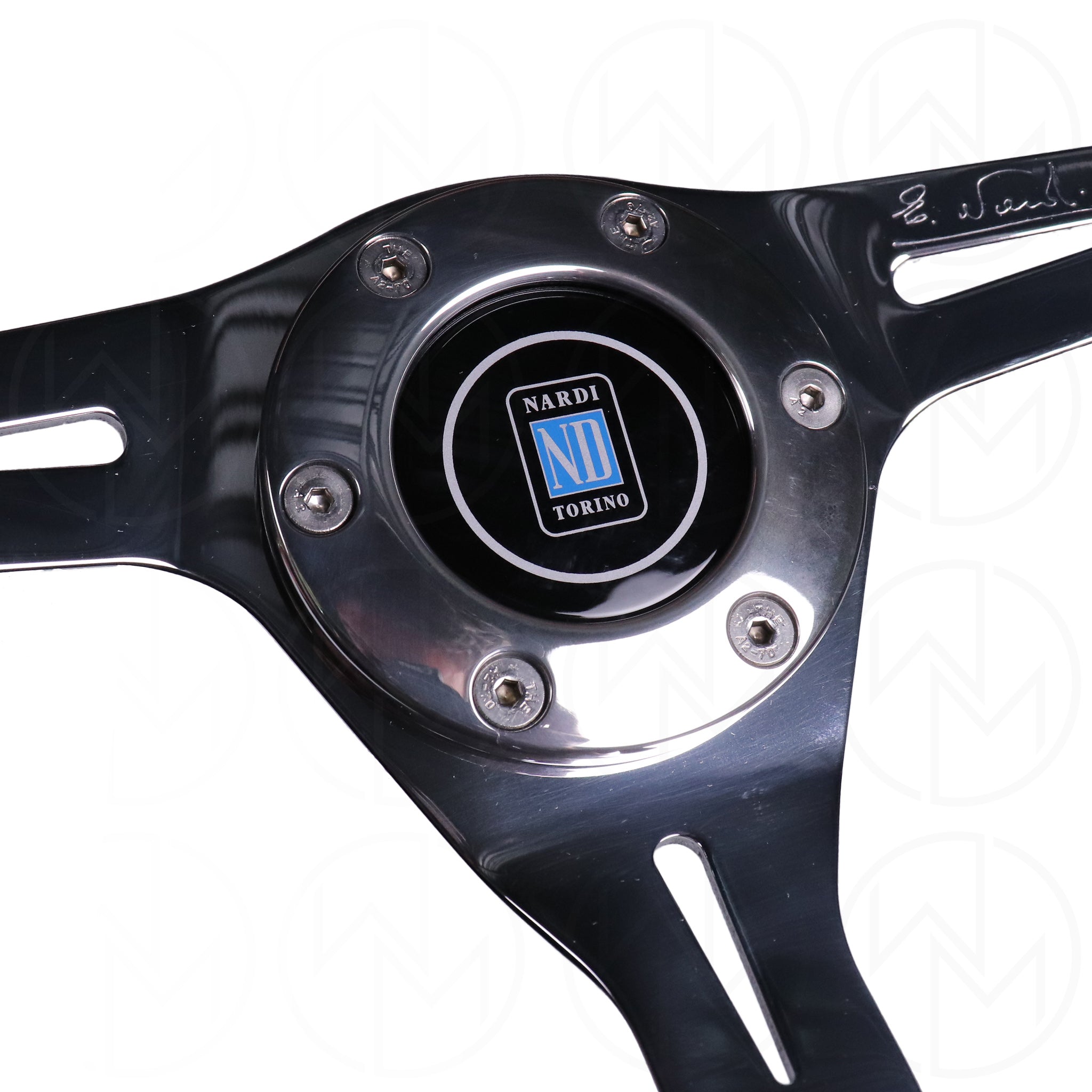 Nardi Kallista Wood Steering Wheel - 350mm Combo Wood & Leather w/Polished Spokes