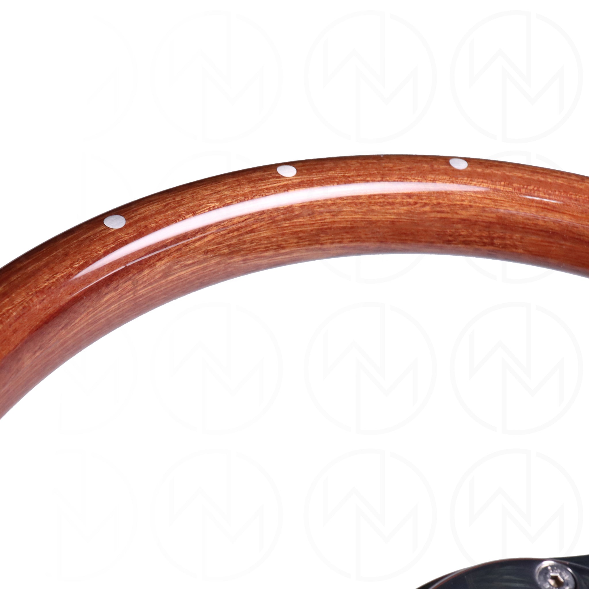 Nardi Kallista Wood Steering Wheel - 350mm Combo Wood & Leather w/Polished Spokes