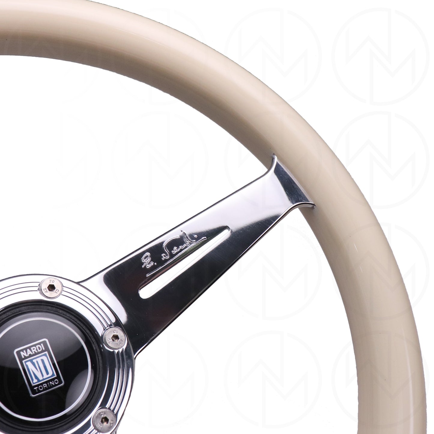 Nardi Marine Steering Wheel - 360mm Ivory White w/Polished Spokes