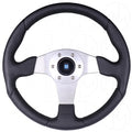 Nardi ND1 Basic Steering Wheel - 350mm Combo Leather w/Silver Spokes