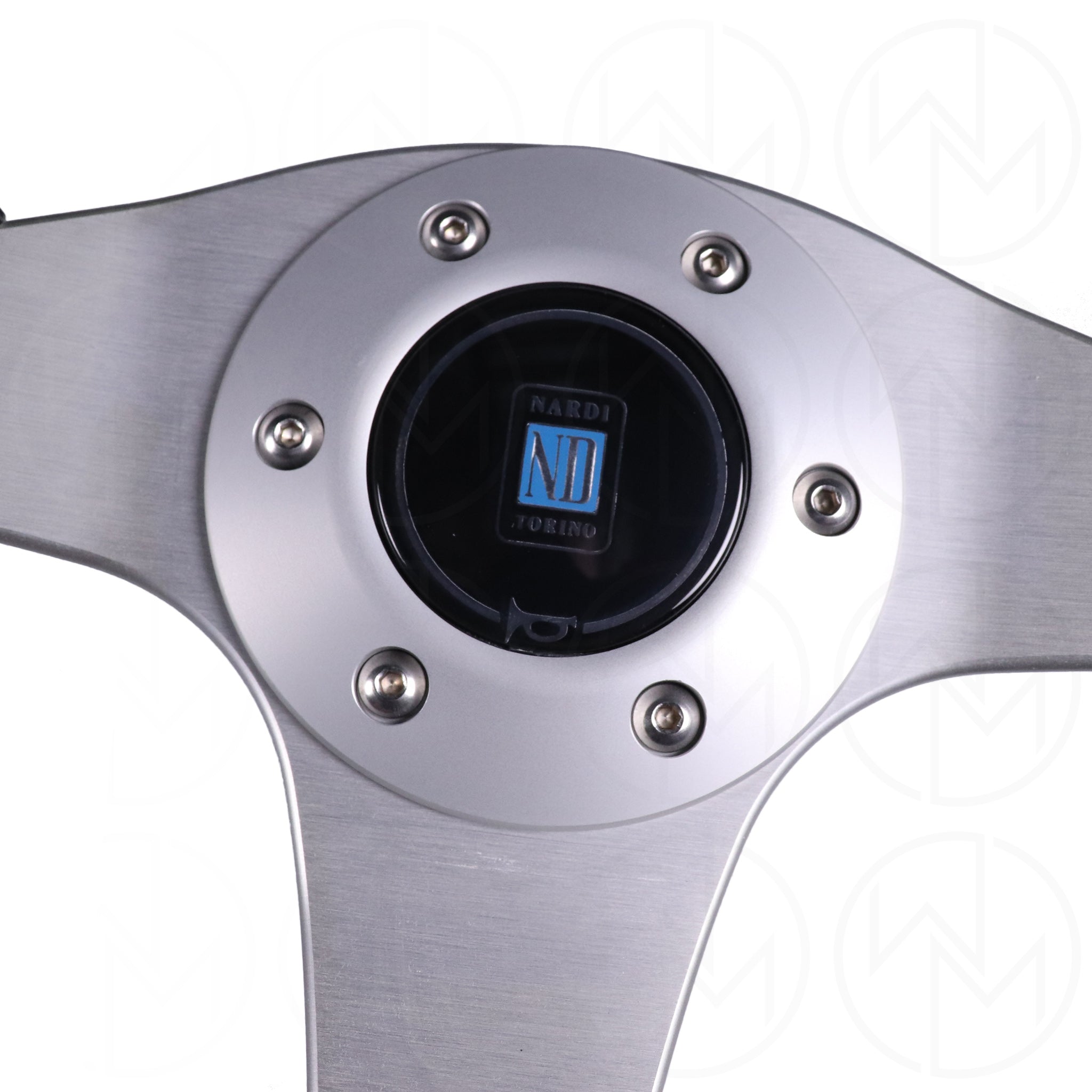 Nardi ND1 Basic Steering Wheel - 350mm Combo Leather w/Silver Spokes