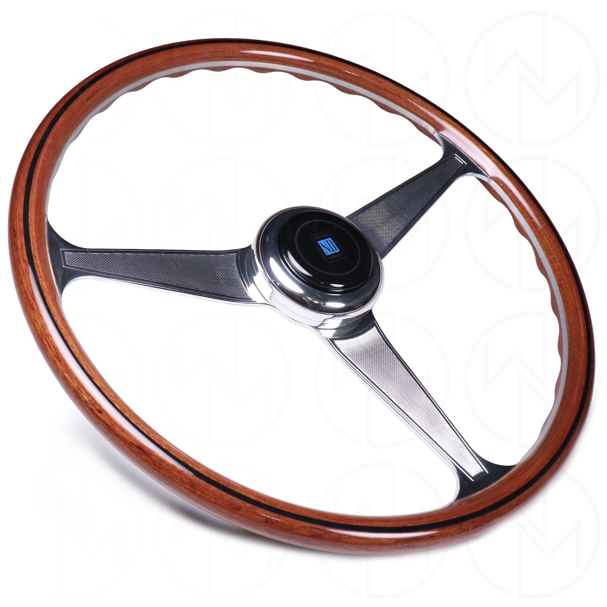 Nardi Classic Anni '60 Wood Steering Wheel - 390mm Polished Grip Spokes