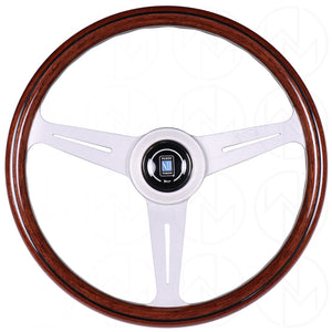 Nardi Classic Wood Steering Wheel - 360mm Silver Spokes