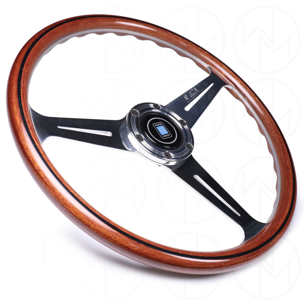 Nardi Classic Wood Steering Wheel - 360mm Polished Spokes w/ Ring Screws
