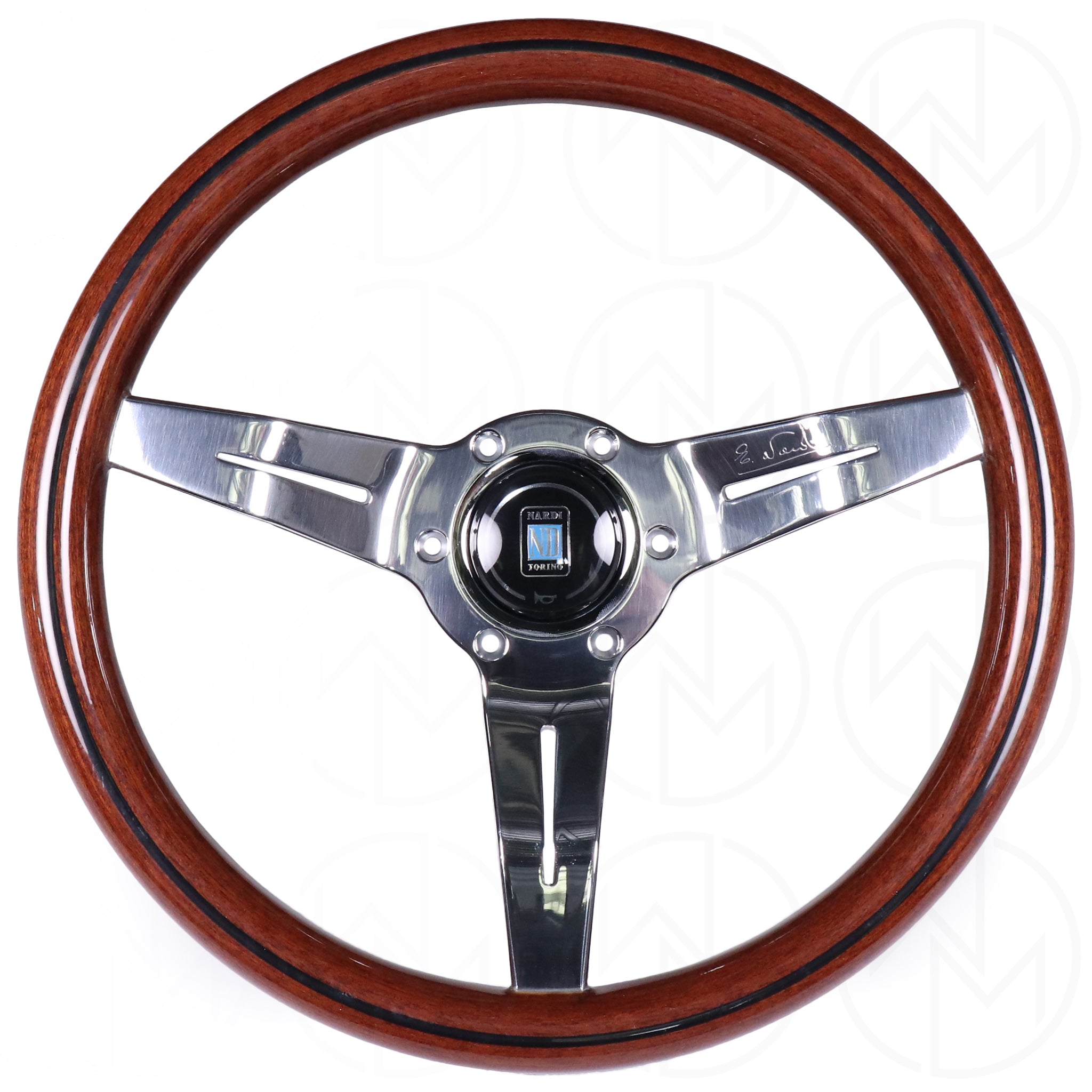 Nardi Wood Deep Corn Steering Wheel - 330mm Polished Spokes