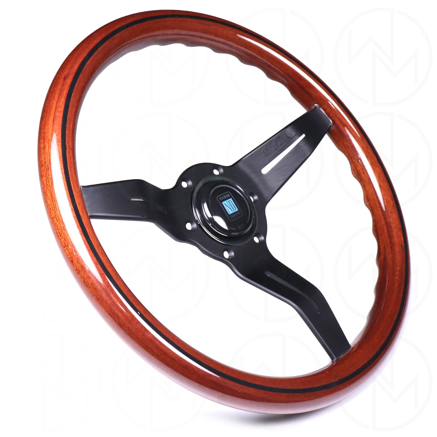 Nardi Wood Deep Corn Steering Wheel - 330mm Black Spokes