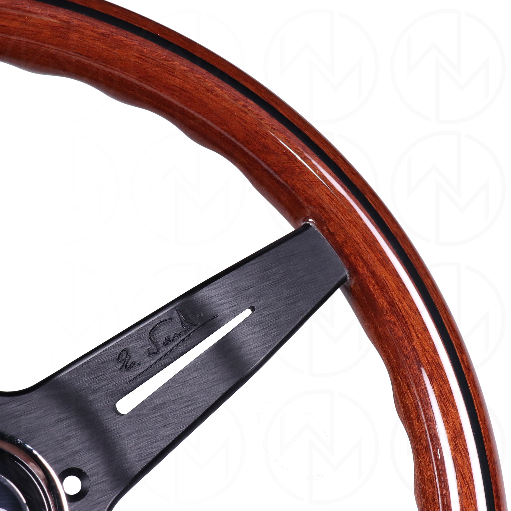Nardi Wood Deep Corn Steering Wheel - 330mm Black Spokes
