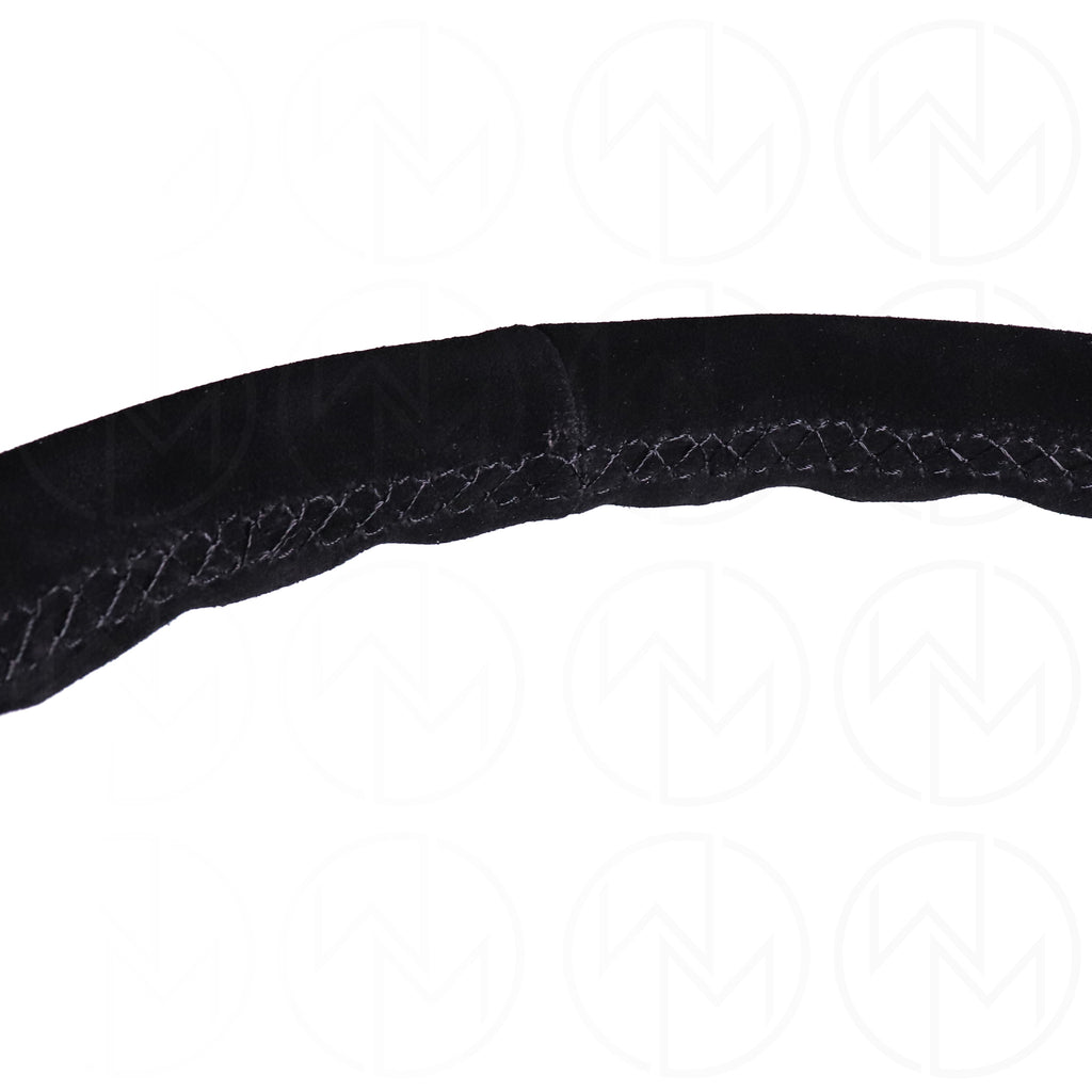 NRG Sports Steering Wheel - 350mm Suede w/Spoke Holes & Black Stitch