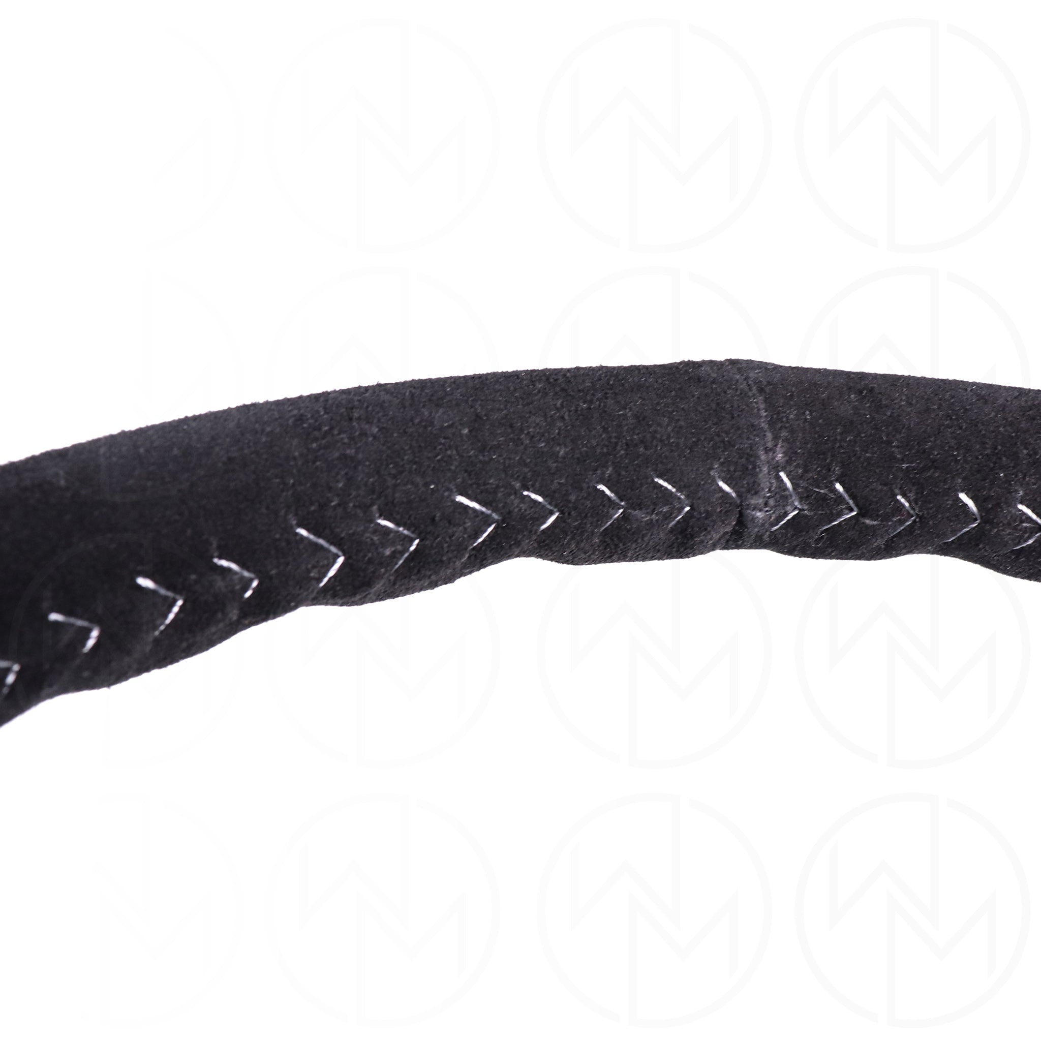 NRG Sport Steering Wheel - 350mm Suede w/Solid Spoke & Baseball Silver Stitch