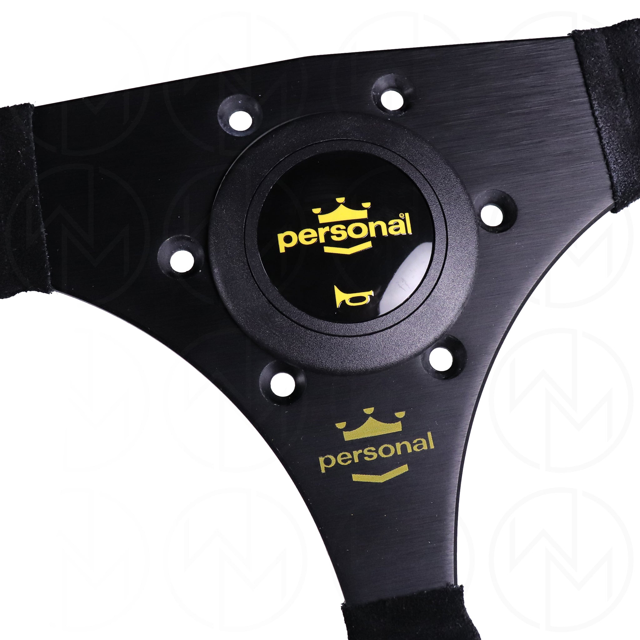 Personal Fitti F1 Steering Wheel - 320mm Suede w/Yellow Stitch